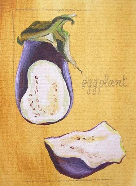 aubergine ACEO