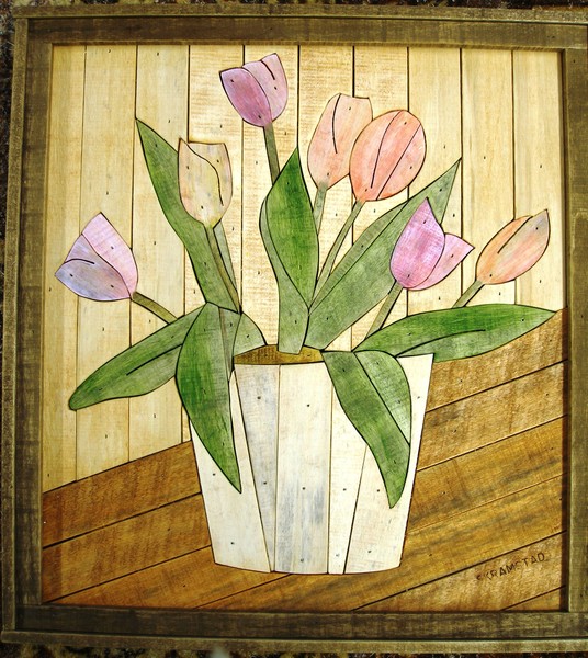Tulip Basket Lath Art