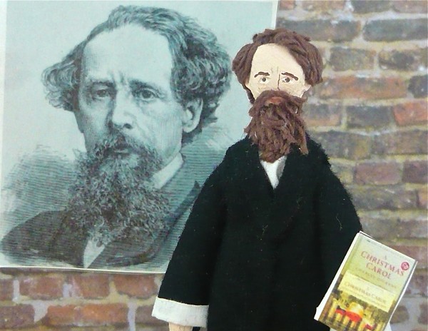 Charles Dickens Miniature Art Doll