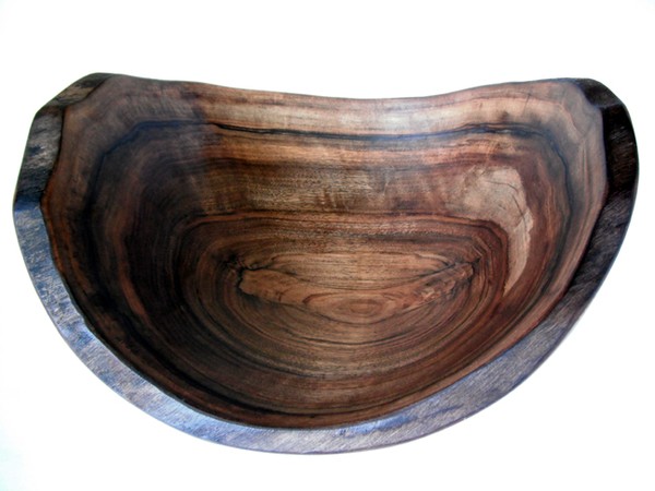 Carved English Walnut Bowl