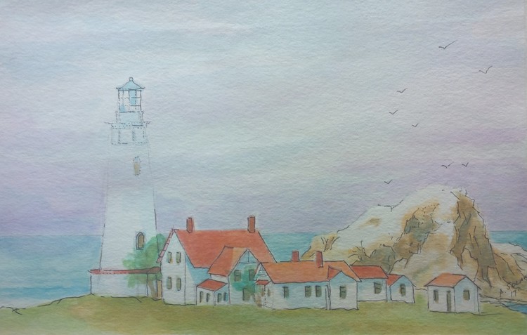 study of piedras blancas lighthouse, central ca.