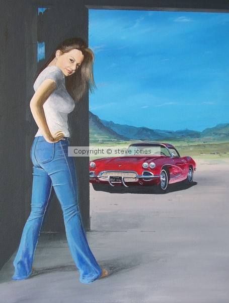 Girl with Corvette
