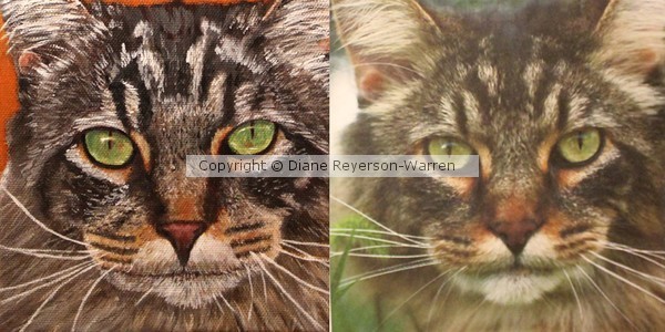 custom pet painting, cat portrait