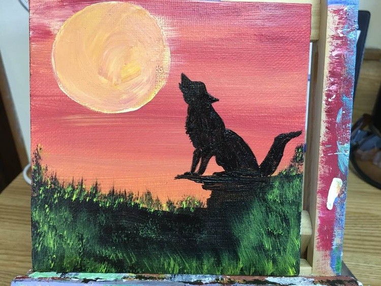 A new wolf painting