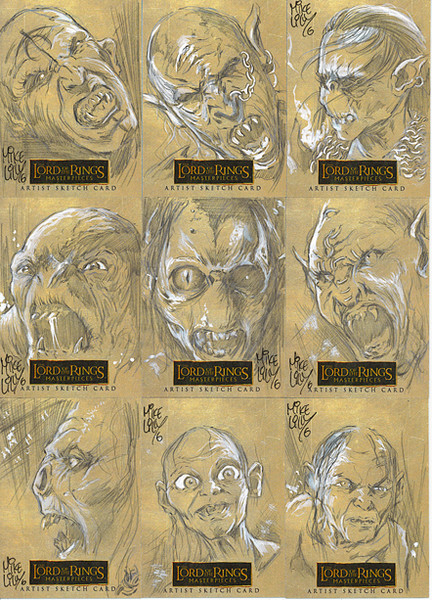 LORD OF THE RINGS MASTERPIECES sketch cards