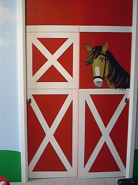 closet door horse