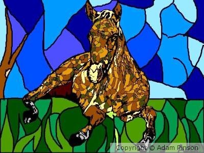 Stained Glass Horse