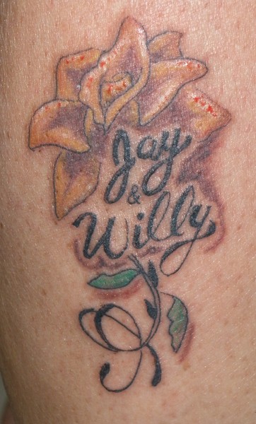 A tattoo for her boys...
