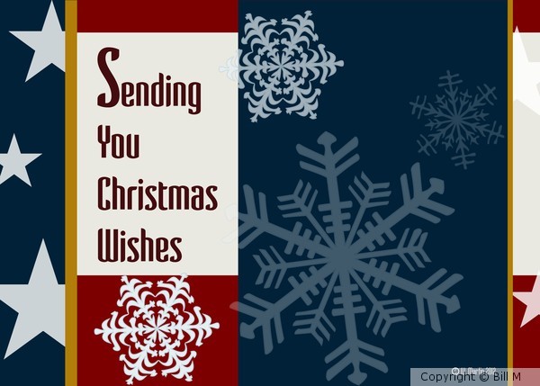 Retro Patriotic Christmas Card