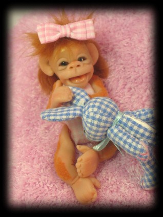 Polymer clay Baby Orangutan 