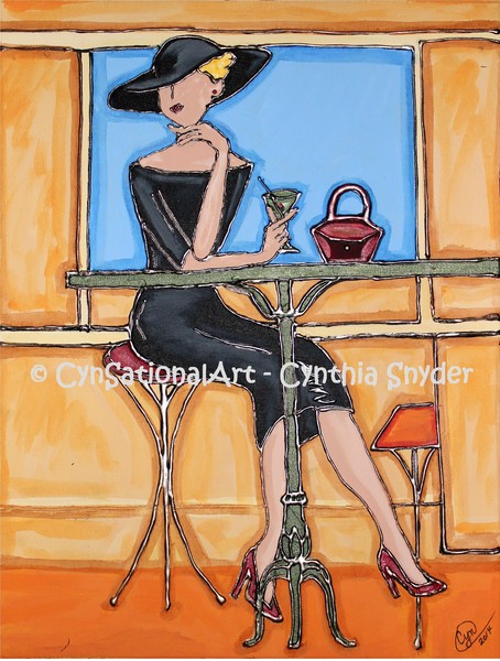 Lady in Waiting with Martini