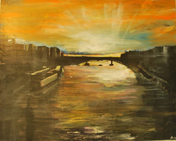 Sunset Over the Seine