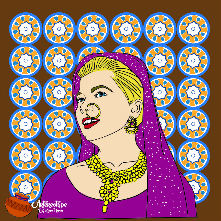 Recreating vintage Hollywood celebrities into Pakistani clothing part 1: Grace Kelly as a traditiona