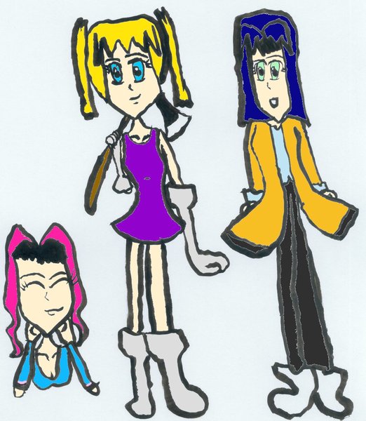 Jenny, Amy and Cathy Cosplaying