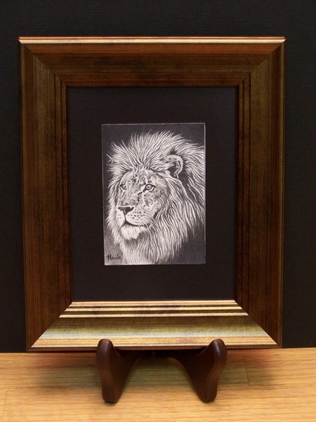Lion Art Card Framed