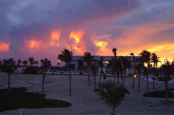 Sunset in Playa del Carmen,Mexico