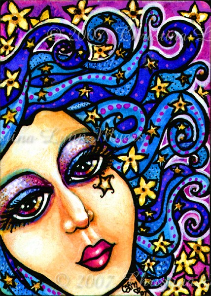 Starry Swirl ACEO