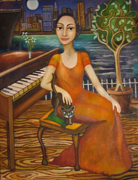 Isadora and her cat