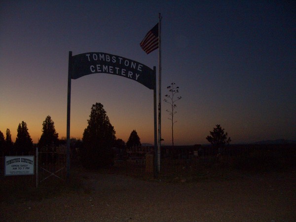 sunset at tombstone