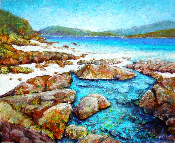 Rockpool at Chalkie's Acrylics 60x50cm