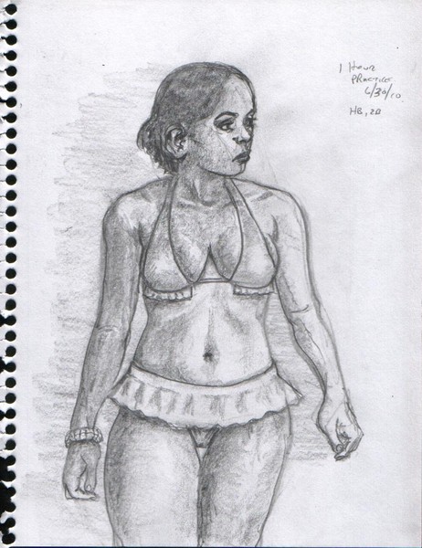 Life Drawing: Lady at the Pool