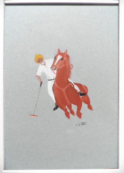 POLO MAN AND HORSE