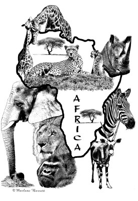 Africa - Rubber Stamp Design