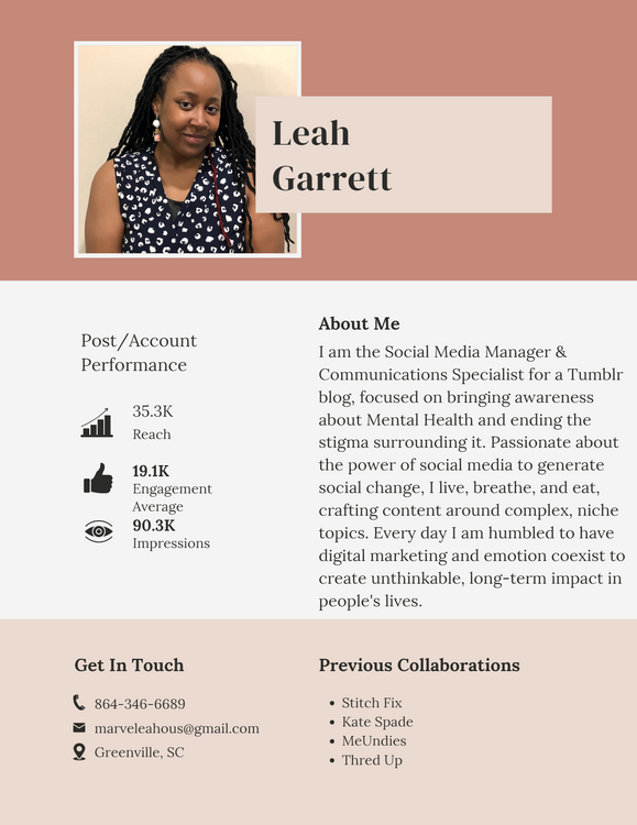 Leah Garrett Media Kit