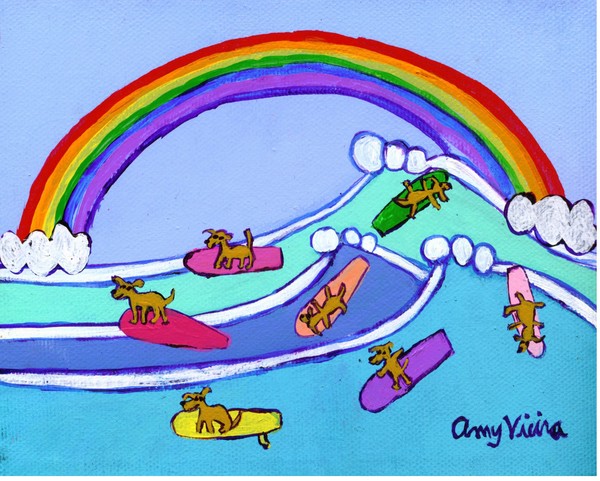 Surf Dogs Love Rainbows