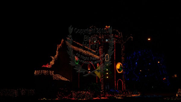 Night Photo Tarragonna Arch Christmas Lights