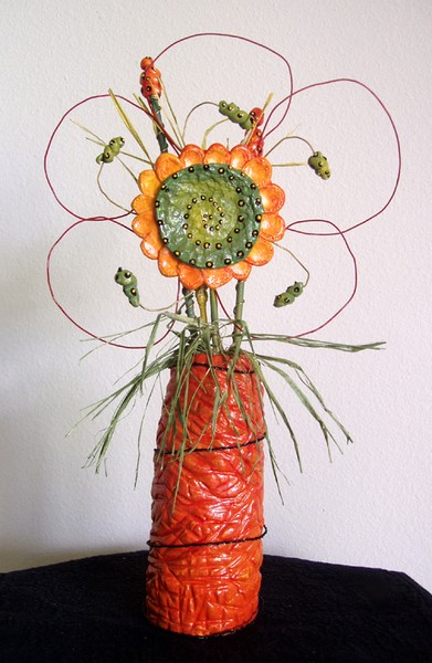 Funky Flowers In Vase