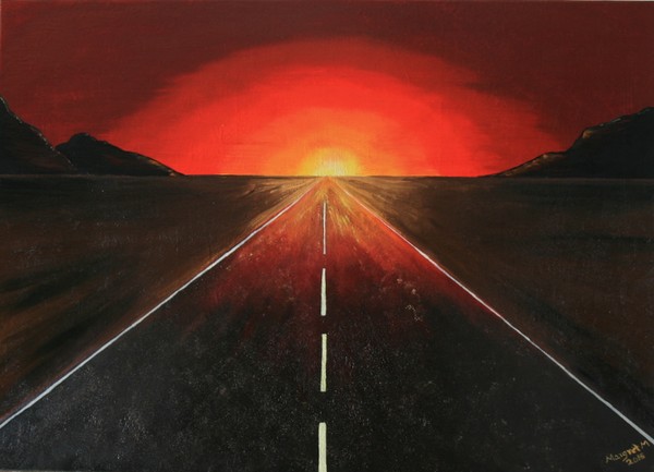 The road ahead 50x70 cm oil on canvas