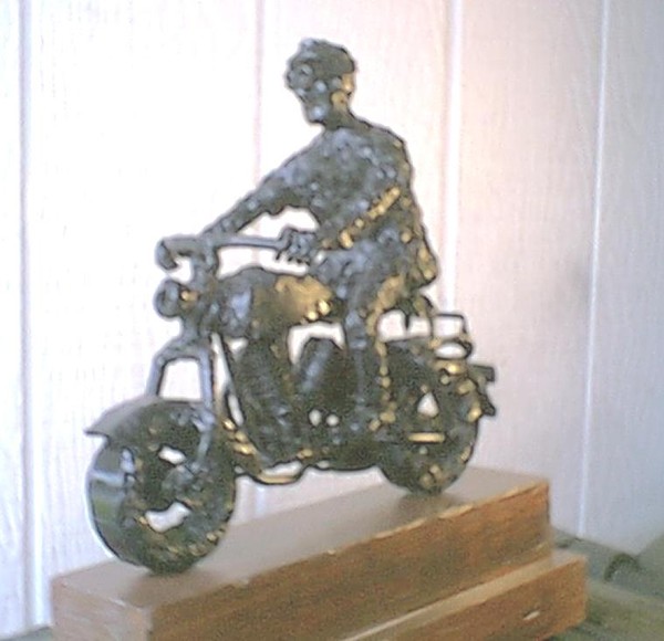 Man On Motorcycle 2000