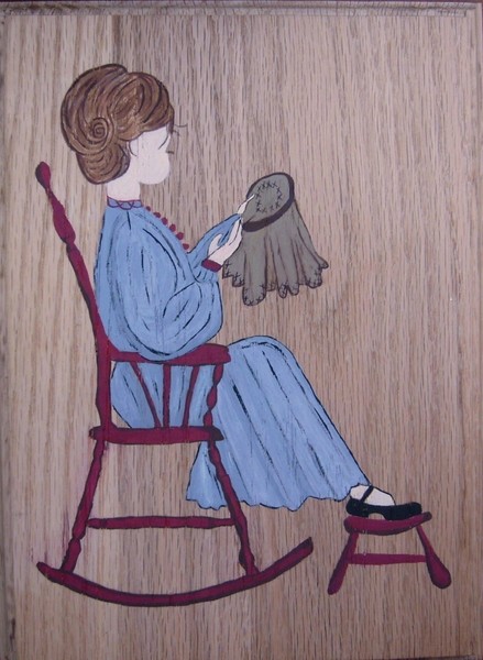 Plain Jane on Rocking Chair Painting