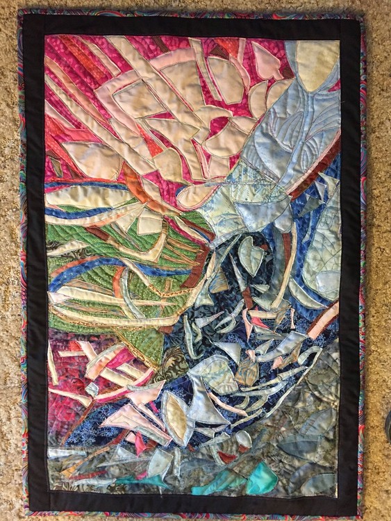 Quilt by Nancy Soyka after my little watercolor
