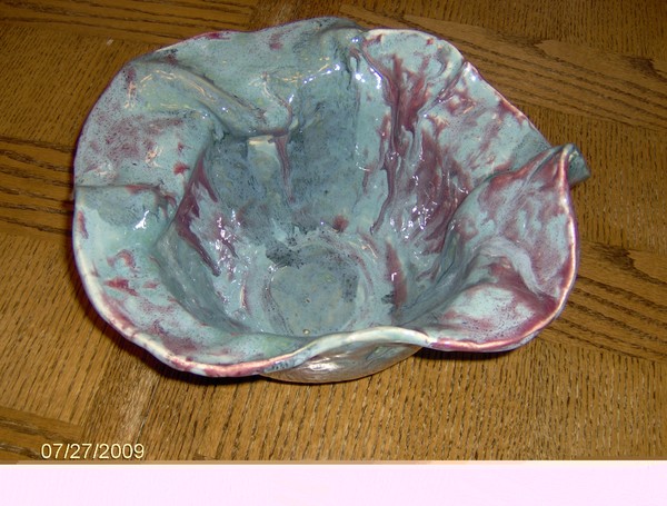 Colorful fallen bowl
