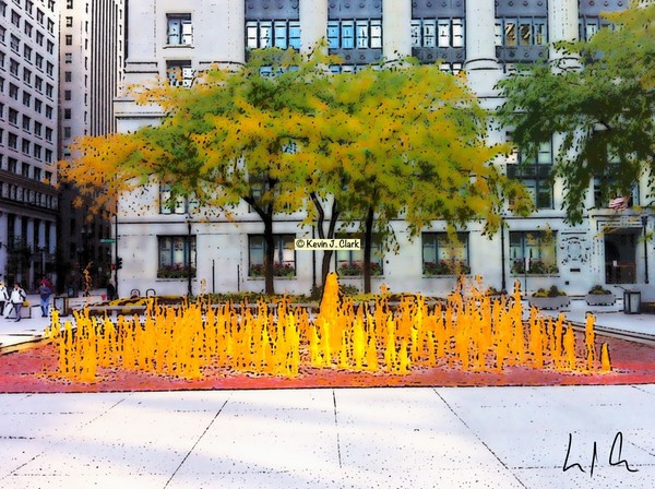 Fountain of Orange, Photo / Digital Painting