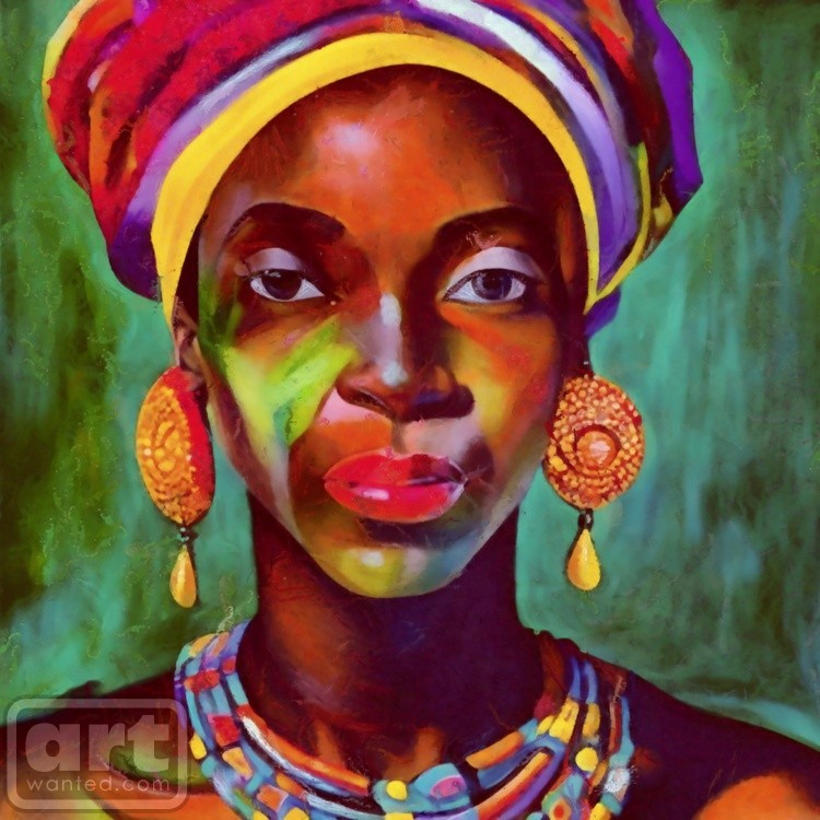 African woman head wrap