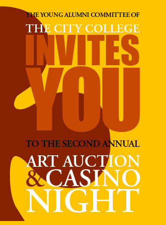 ART AUCTION & CASINO NIGHT INVITAION FRONT