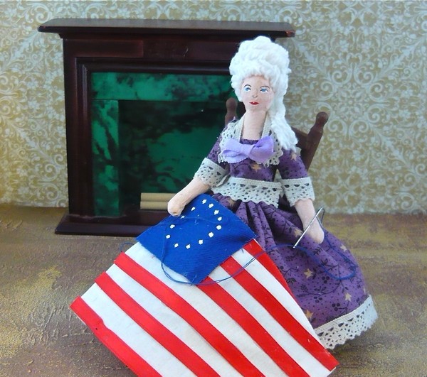 Betsy Ross Miniature Art Doll