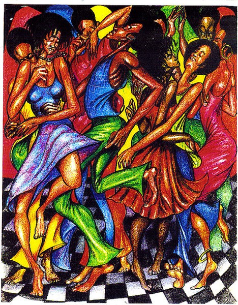 This party jumping by Bertha Edwards
