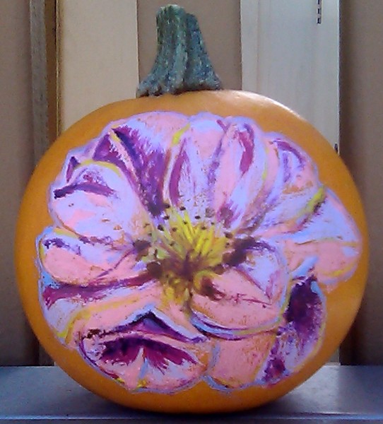 Rose Pumpkin Painting