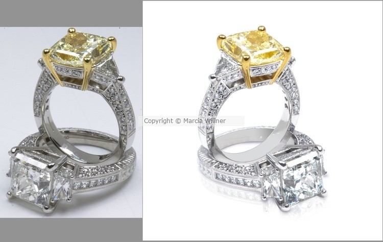 fancy rings before & after