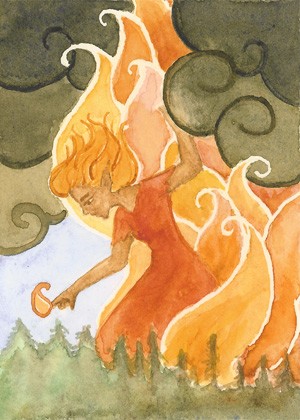 Forest Fire ACEO