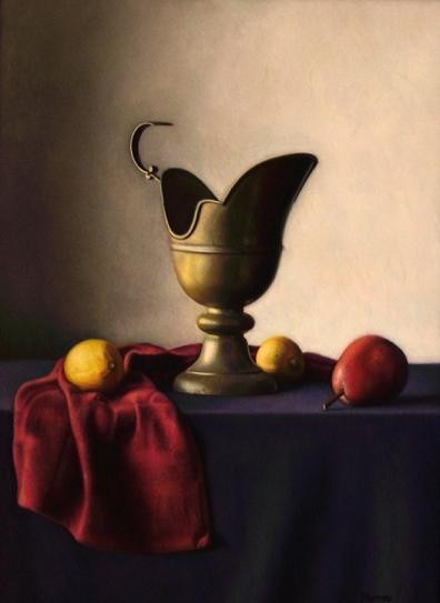 Brass Pitcher with Fruit