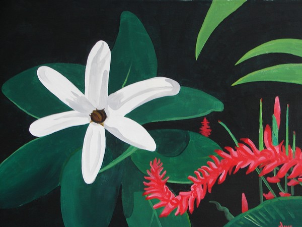 White Tropical flower
