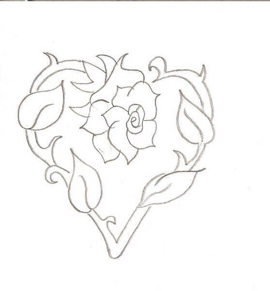 rose heart design