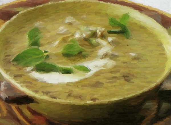 coutgette and dolcelatte soup