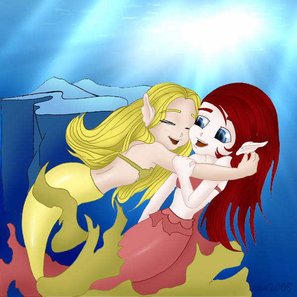 Mermaid friends-www.cartoondollemporium.com