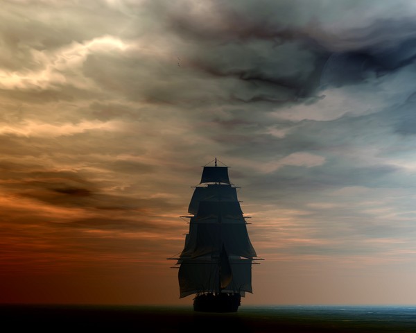 Only the Creak of the sails
